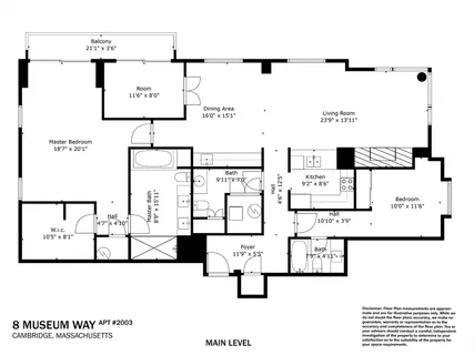 $1,998,000 | 8-12 Museum Way, Unit 2003, Cambridge, MA 02141