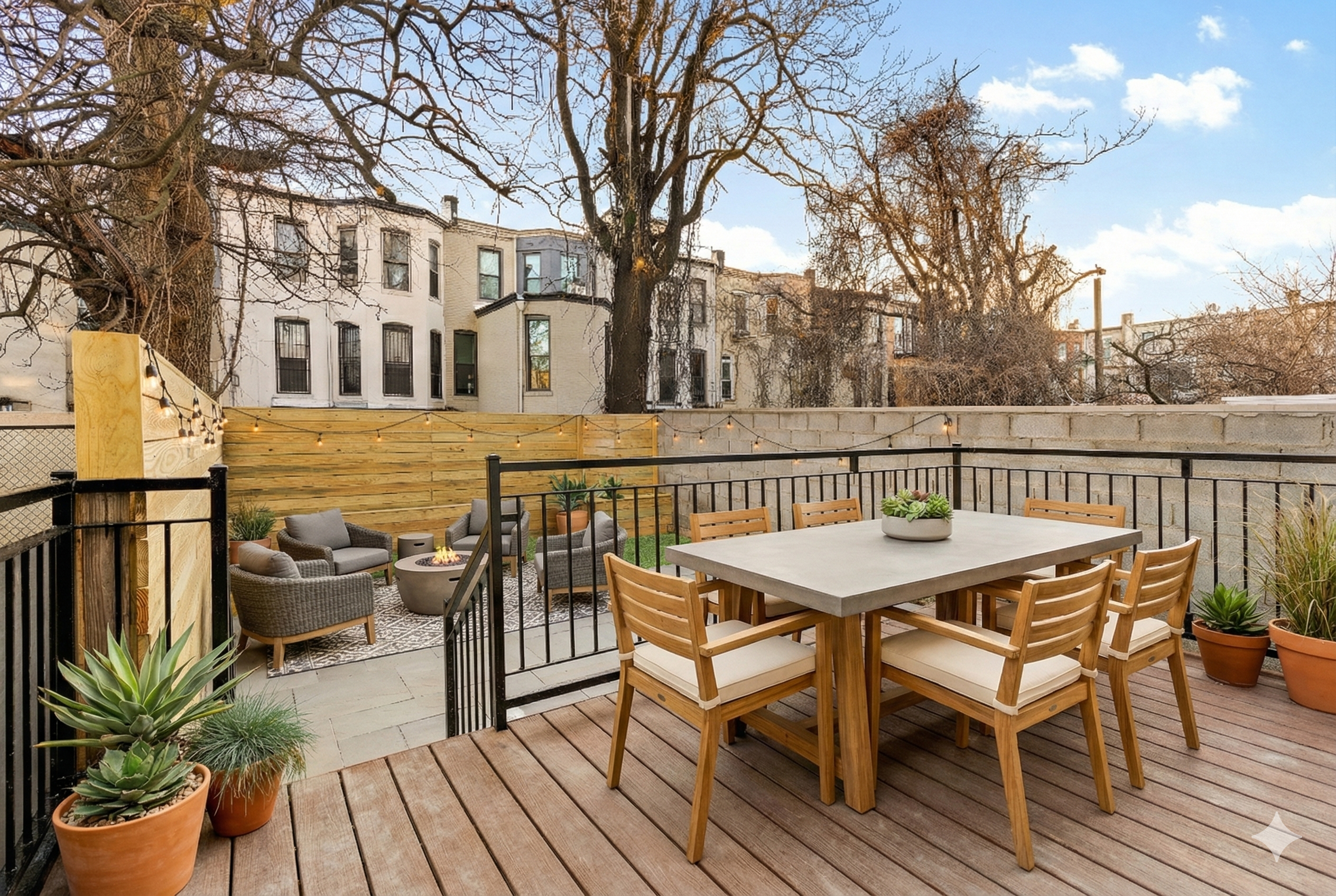 966 St Johns Place Brooklyn, NY 11213 - Photo 17 of 20 a view of a chairs and table on the deck