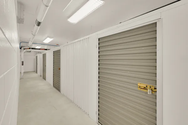 a view of water with boats and trees in the background