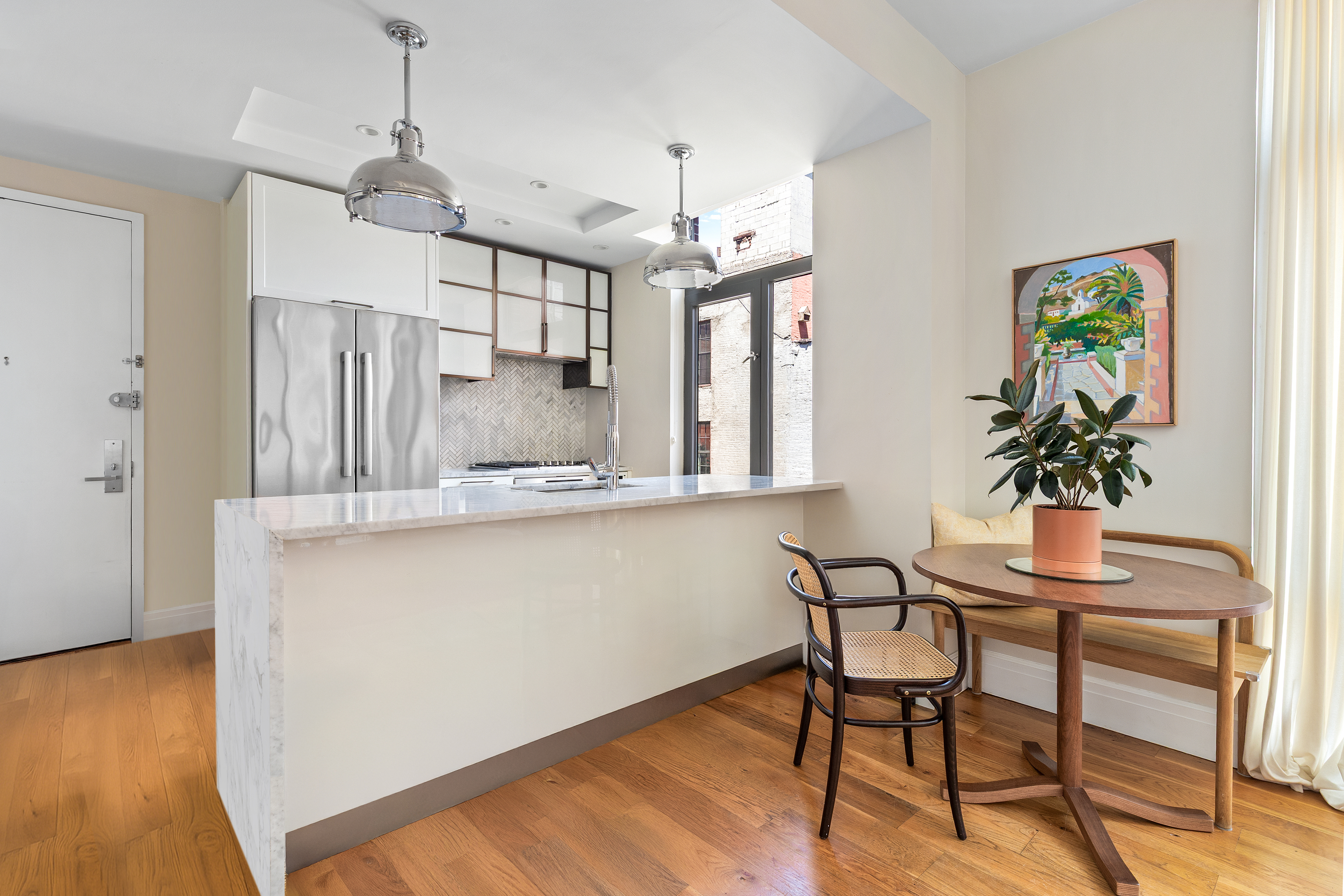 47 Bridge Street, Unit 5D Brooklyn, NY 11201 - Photo 4 of 21 a dining room with furniture and window