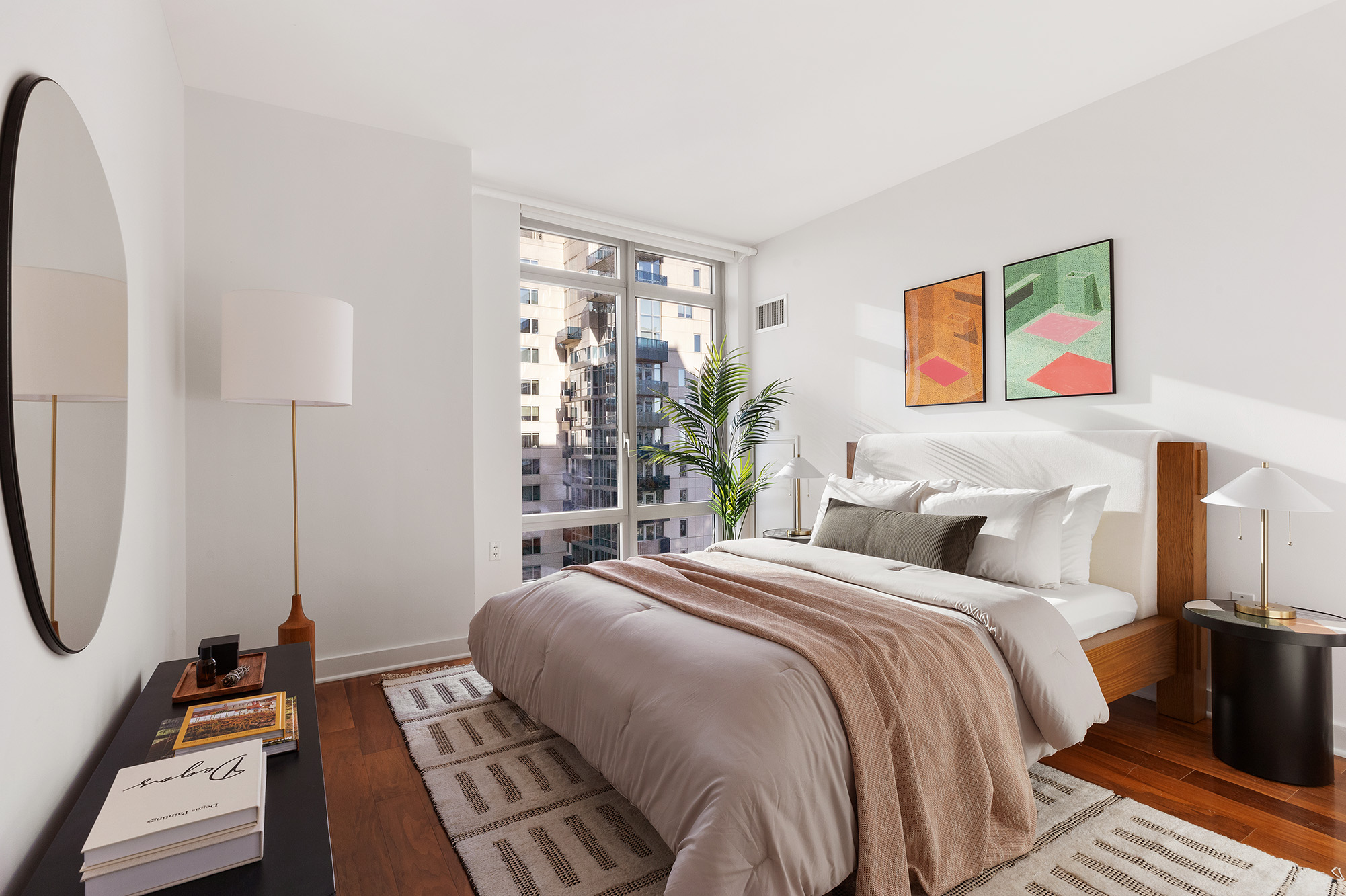 2 Northside Piers, Unit 25P Brooklyn, NY 11249 - Photo 14 of 26 a bedroom with a bed and a window