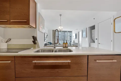 a close view of sink and tap