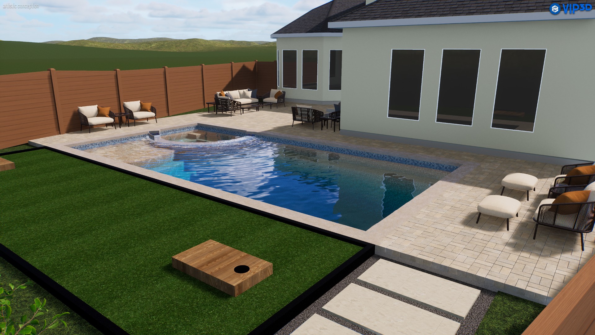 10608 Pointe View Drive Austin, TX 78738 - Photo 43 of 46 a view of a backyard with sitting area