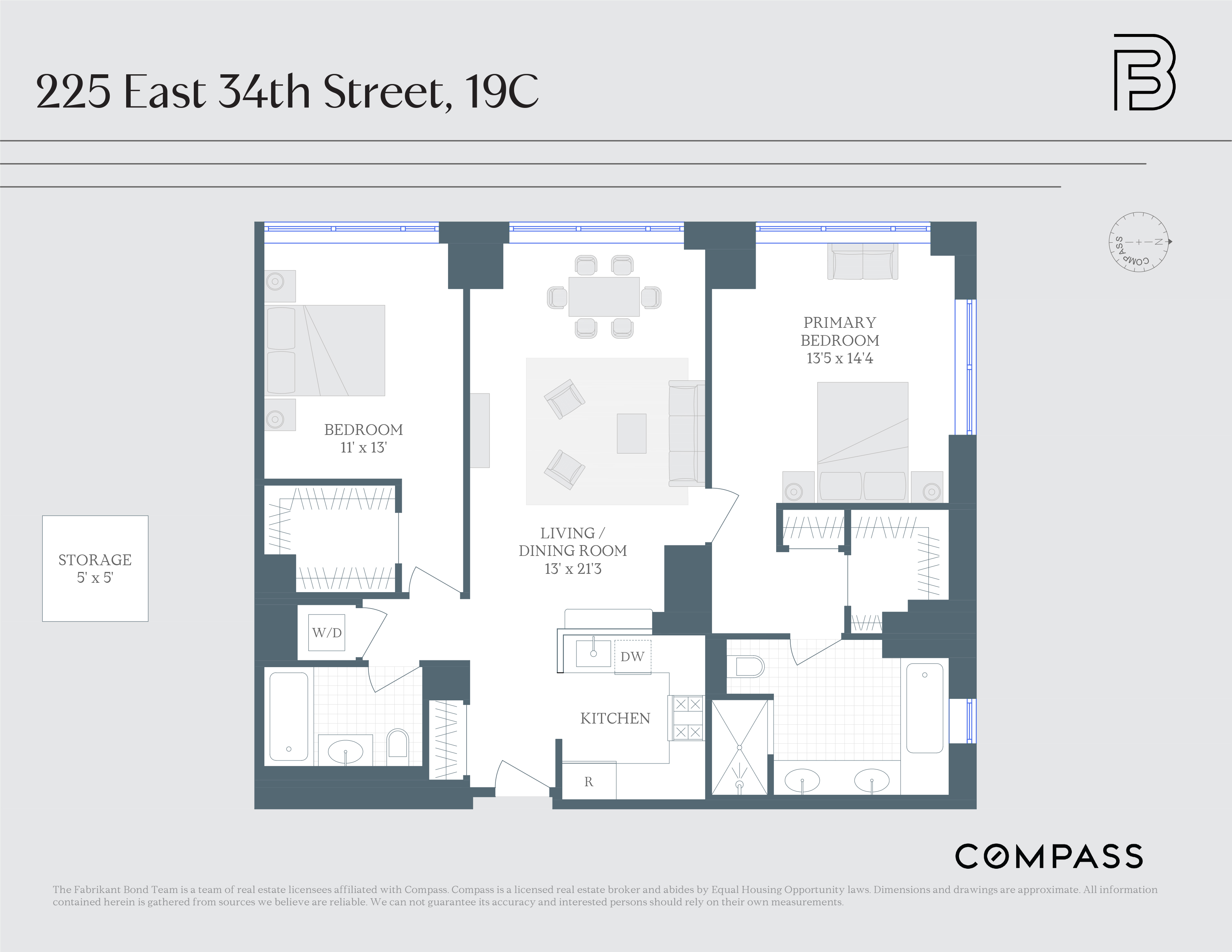 225 East 34th Street, Unit 19C Manhattan, NY 10016 - Photo 18 of 18 a picture of a bench