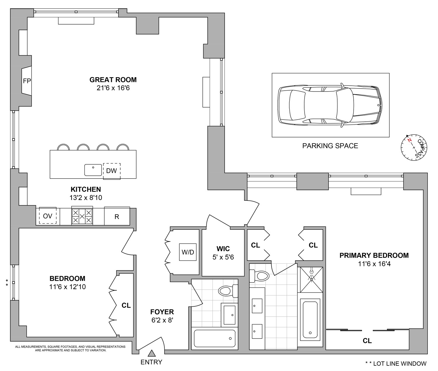 9 College Place, Unit 2K Brooklyn, NY 11201 - Photo 17 of 17 a picture of a wall with a white and white kitchen