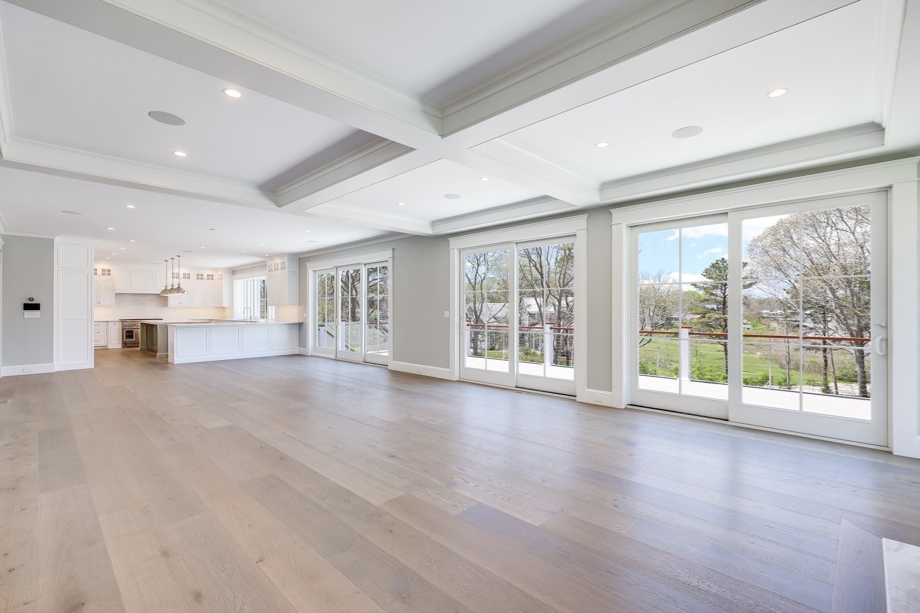 181 Dedham Street Dover, MA 02030 - Photo 4 of 19 a view of empty room with wooden floor and fireplace