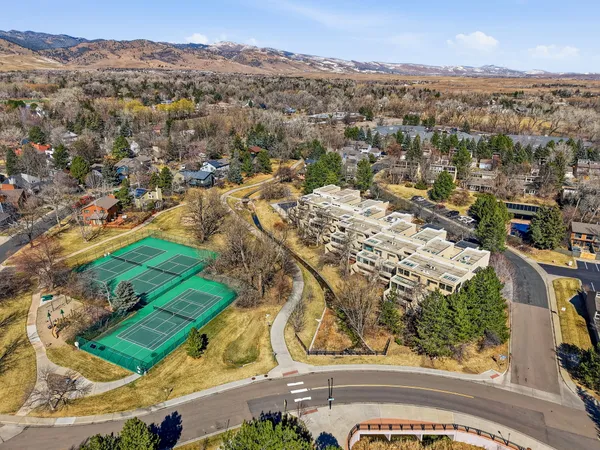 an aerial view of multiple house