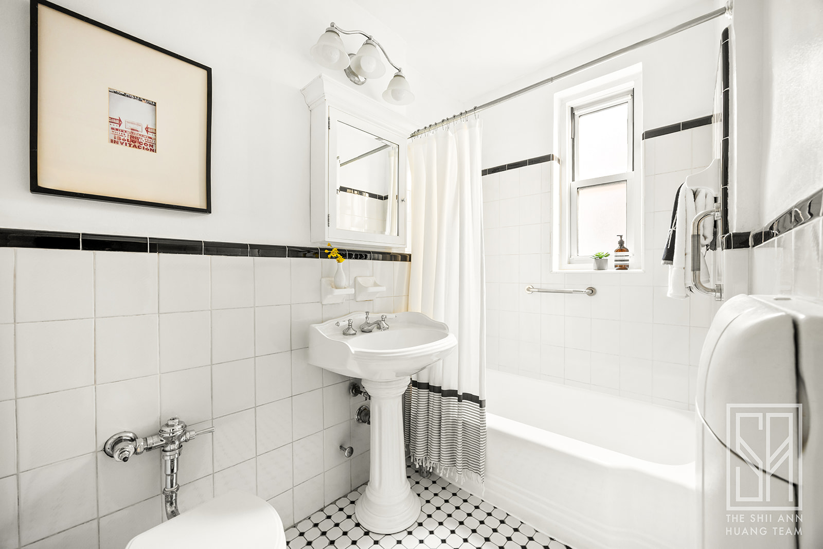 30 Monroe Place, Unit 5C Brooklyn, NY 11201 - Photo 7 of 9 a bathroom with a sink a toilet and shower