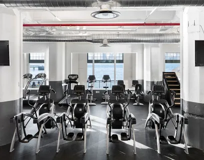 a gym with equipment