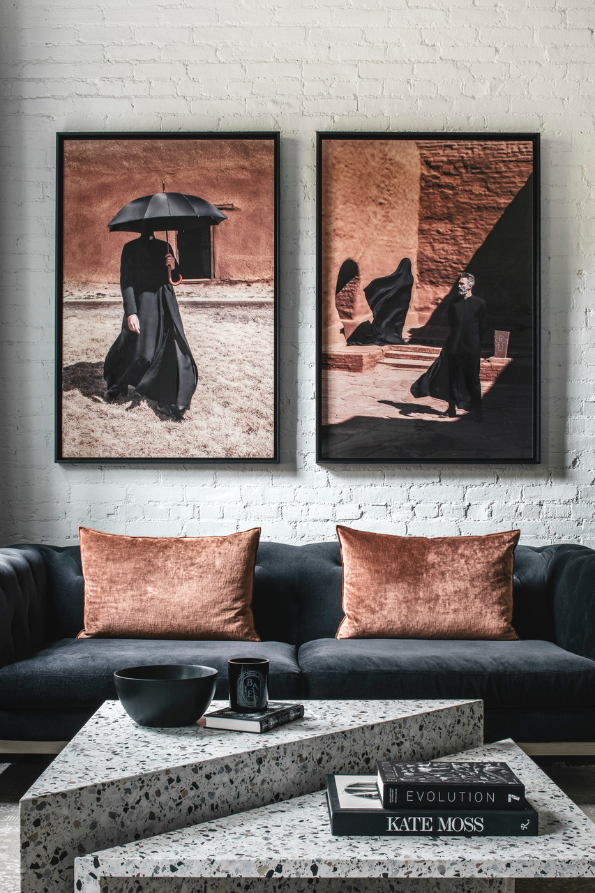 51 Morton Street, Unit 5D Manhattan, NY 10014 - Photo 2 of 17 a living room with furniture and a fireplace