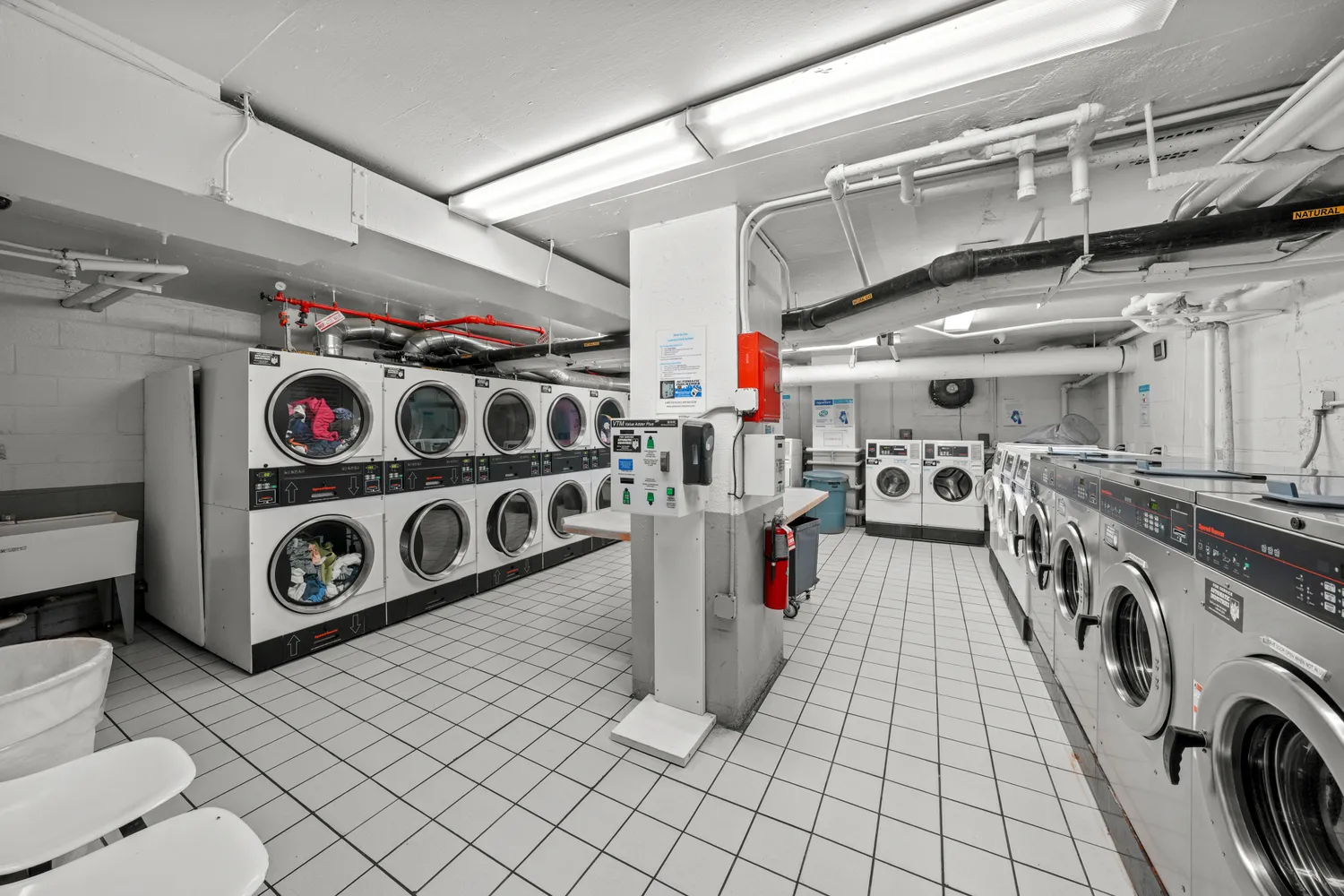 a view of a storage utility room