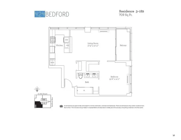 $4,638 | 424 Bedford Avenue, Unit 8B | Williamsburg