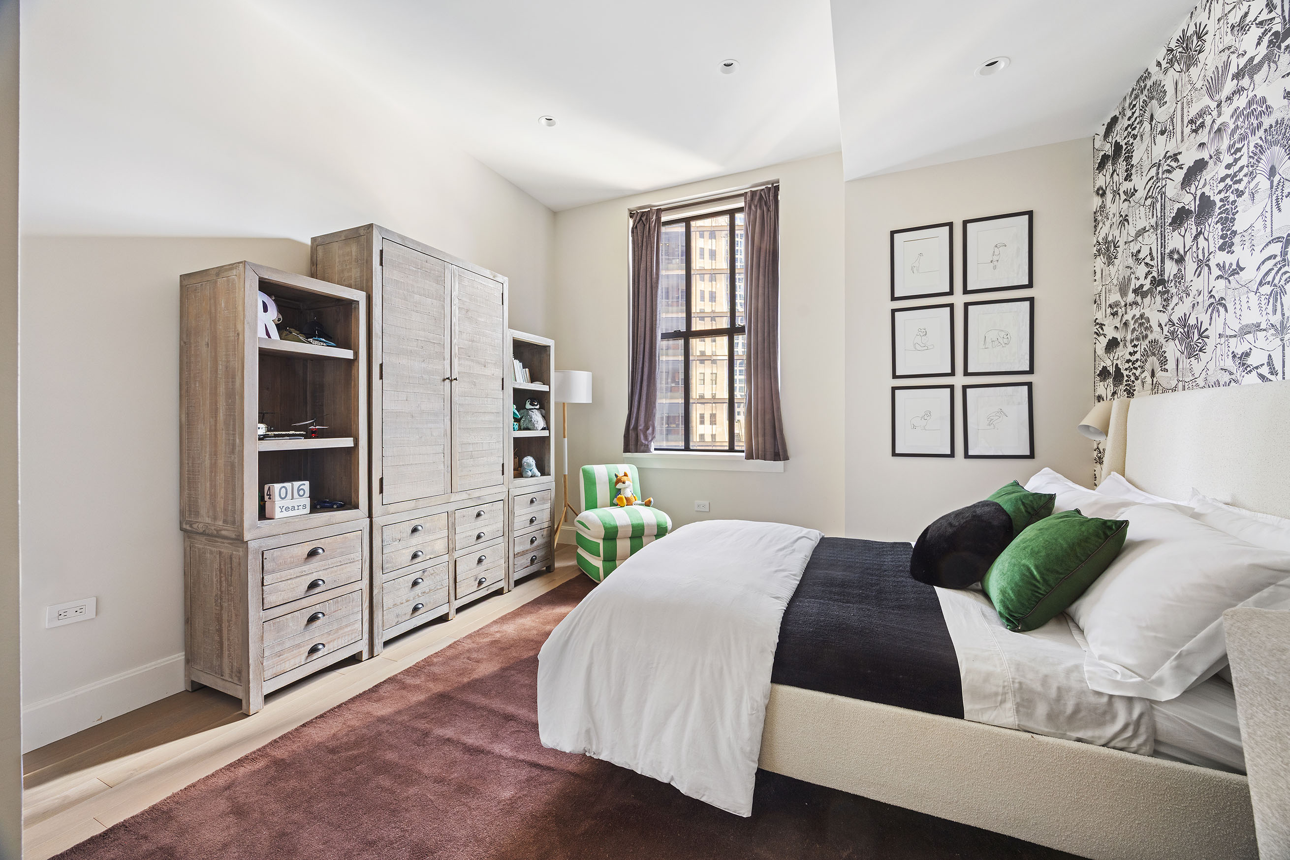 100 Barclay Street, Unit 21AD Manhattan, NY 10007 - Photo 17 of 37 a bedroom with furniture and window