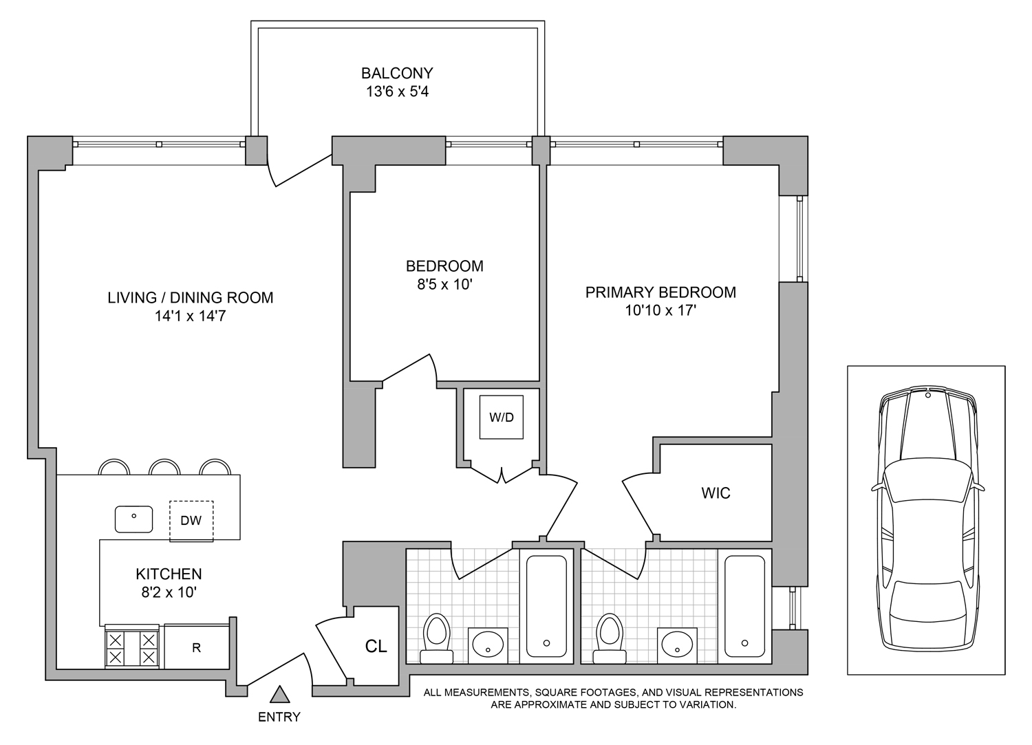 162 16th Street, Unit 7E Brooklyn, NY 11215 - Photo 23 of 23 a picture of a floor plan