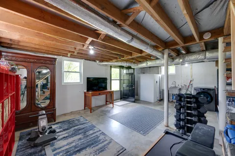 a view of a room with chairs