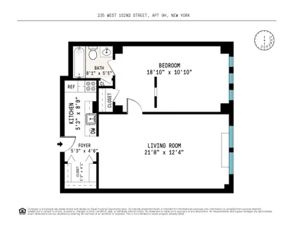$775,000 | 235 West 102nd Street, Unit 9H | Upper West Side
