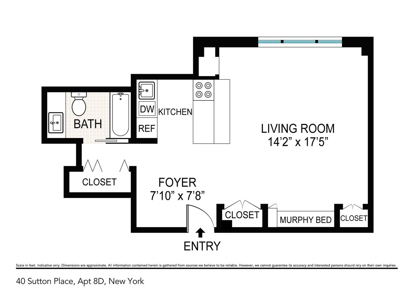 40 Sutton Place, Unit 8D Manhattan, NY 10022 - Photo 12 of 12 a picture of a book shelf
