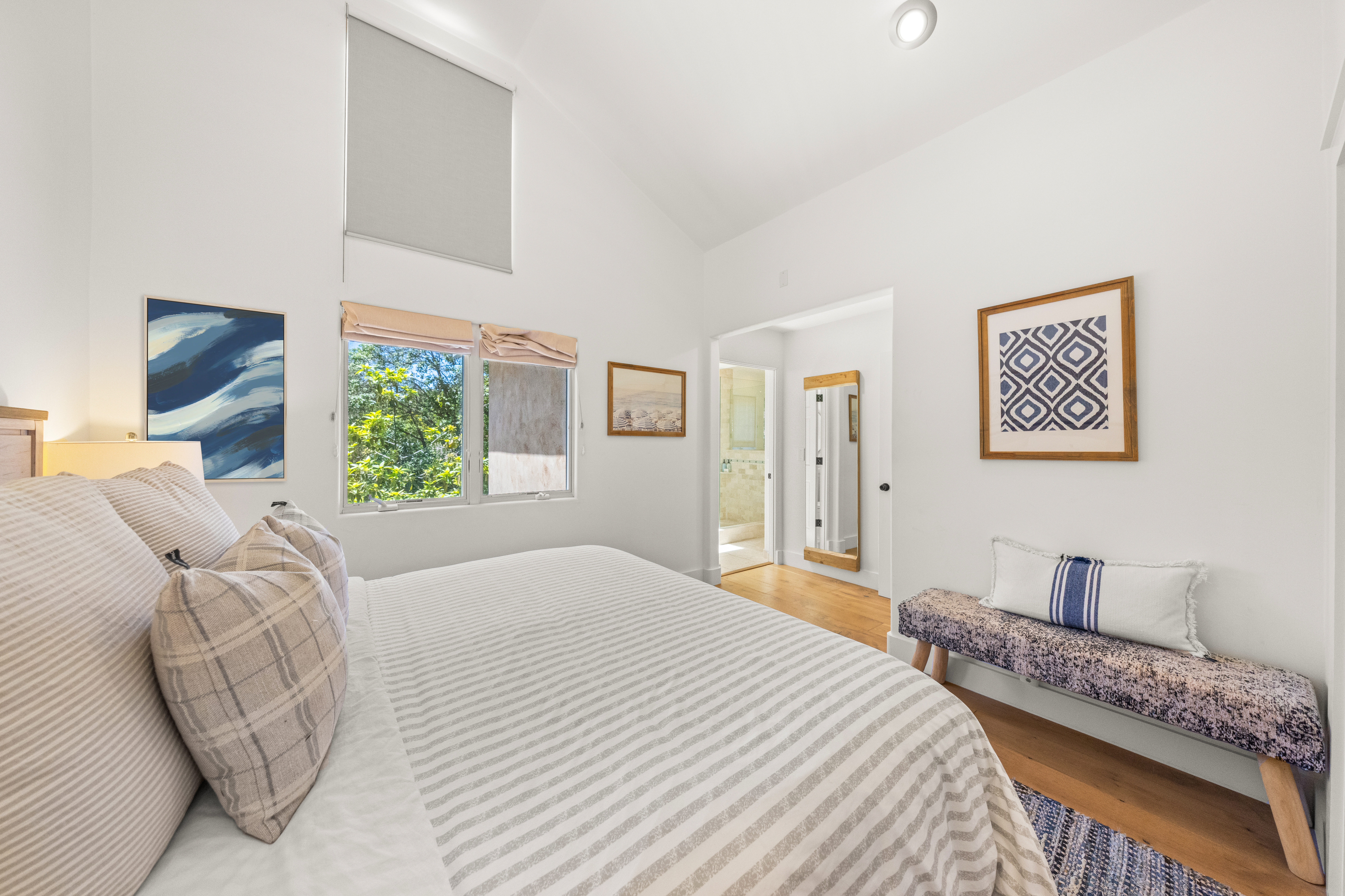 161 Loureyro Road Montecito, CA 93108 - Photo 13 of 52 a bedroom with furniture and a large window