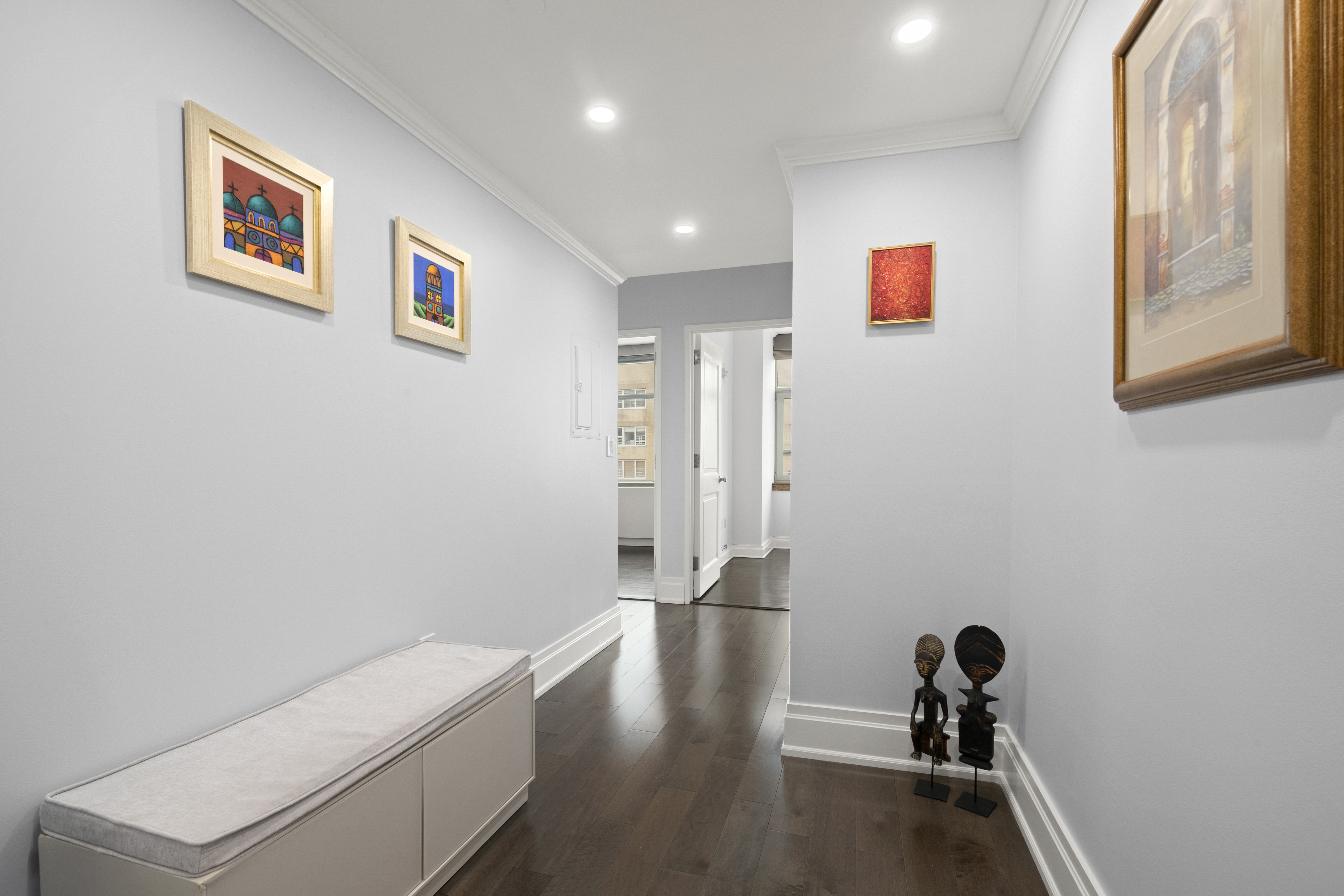 404 East 76th Street, Unit 17A Manhattan, NY 10021 - Photo 8 of 18 a view of a hallway with front door