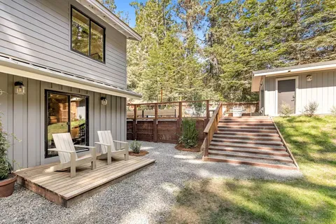 a view of outdoor space and deck