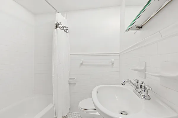 580 Decatur Street, Unit 1 Brooklyn, NY 11233 - Photo 7 of 8 a bathroom with a sink a toilet and shower