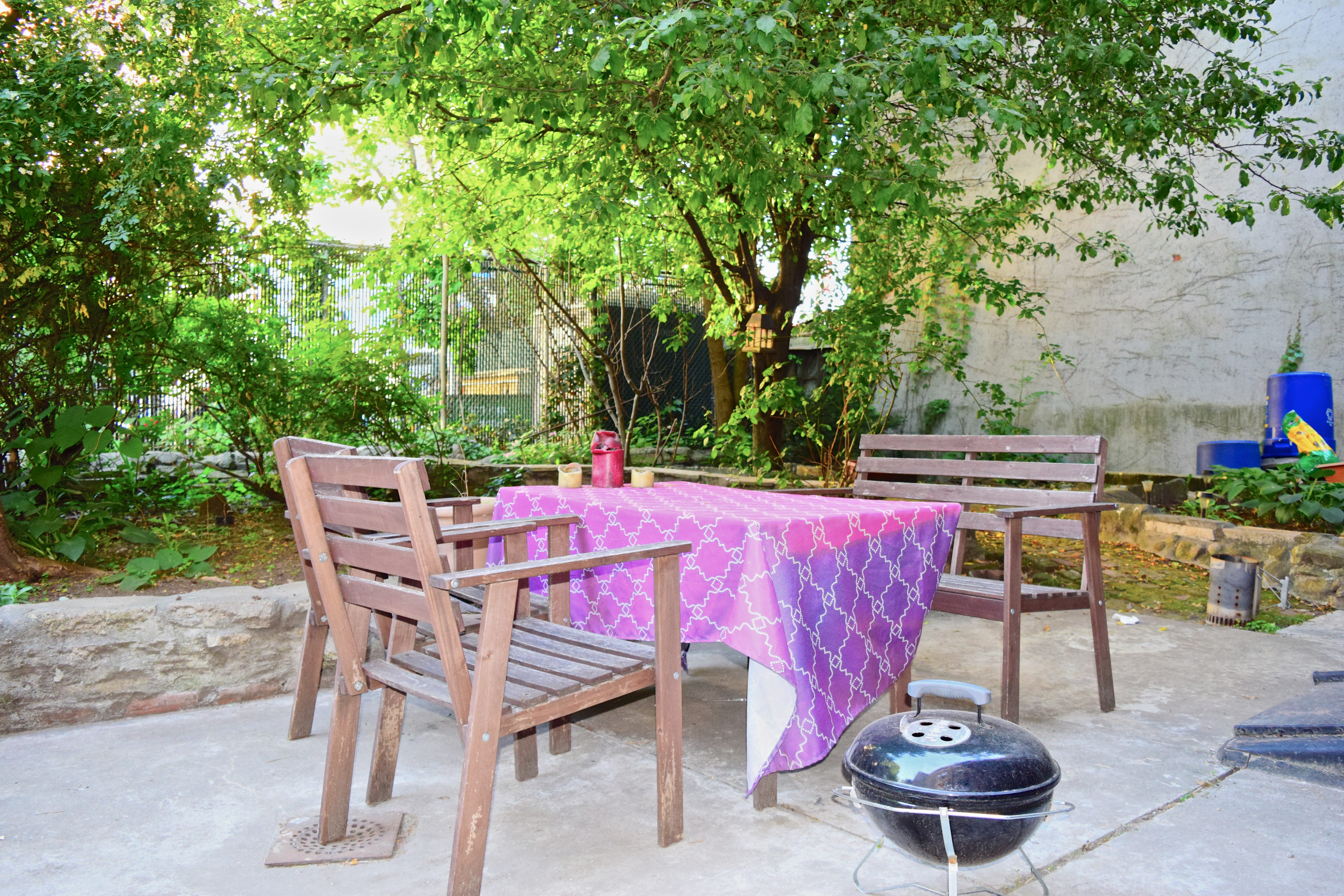 57 Duffield Street, Unit 1 Brooklyn, NY 11201 - Photo 7 of 7 a patio with table and chairs and potted plants