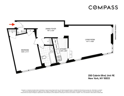 $550,000 | 250 Cabrini Boulevard, Unit 9E | Hudson Heights