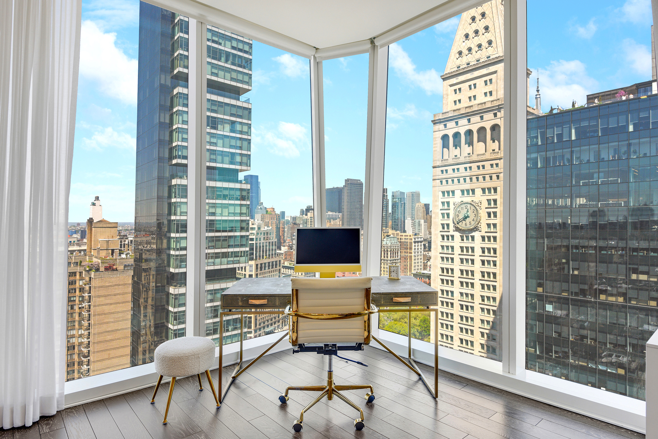 45 East 22nd Street, Unit 34A Manhattan, NY 10010 - Photo 4 of 24 a view of a room with a large window and dining room