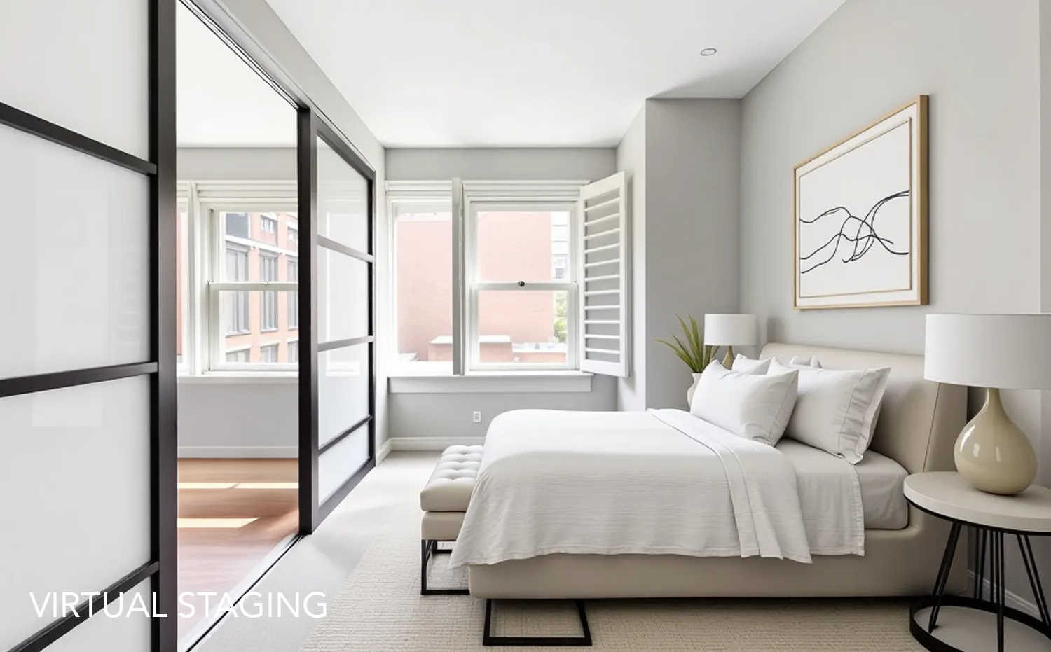 101 West 12th Street, Unit 6L Manhattan, NY 10011 - Photo 3 of 11 a bedroom with a bed and a large window
