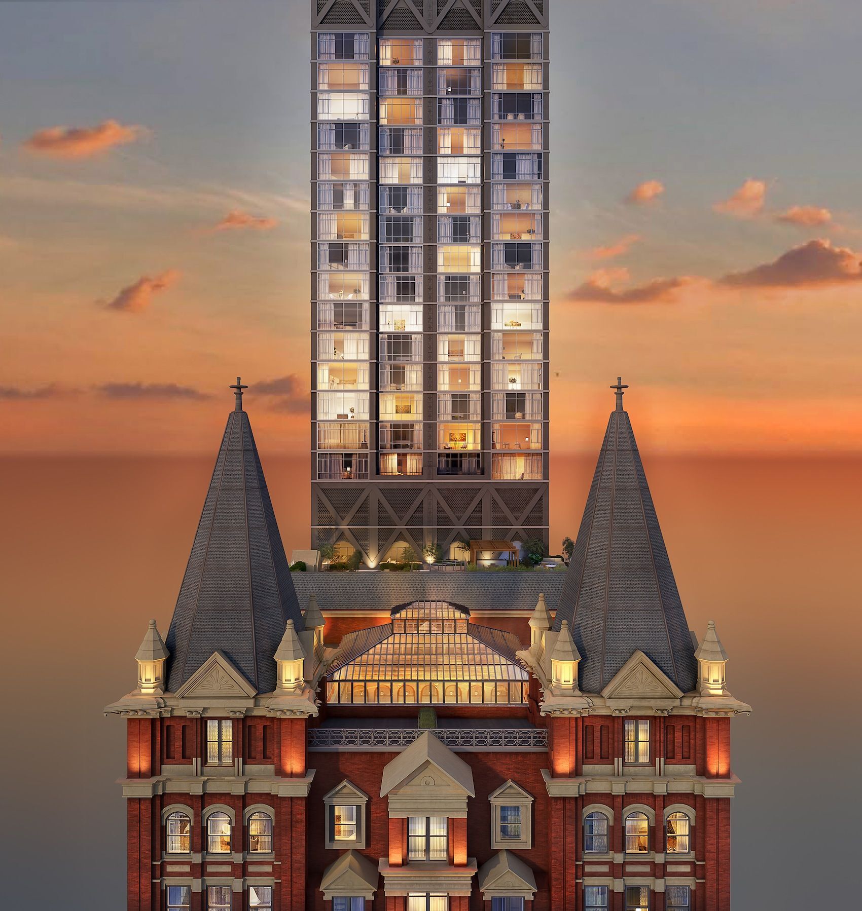 5 Beekman Street, Unit 48B Manhattan, NY 10038 - Photo 9 of 17 a view of a large building with a clock on the wall