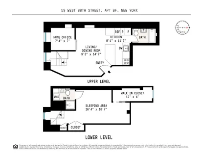 $825,000 | 59 West 88th Street, Unit BF | Upper West Side
