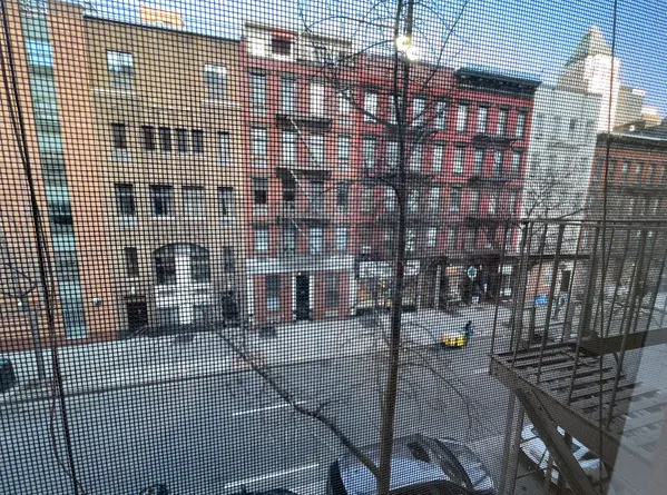 a view of a building with glass windows