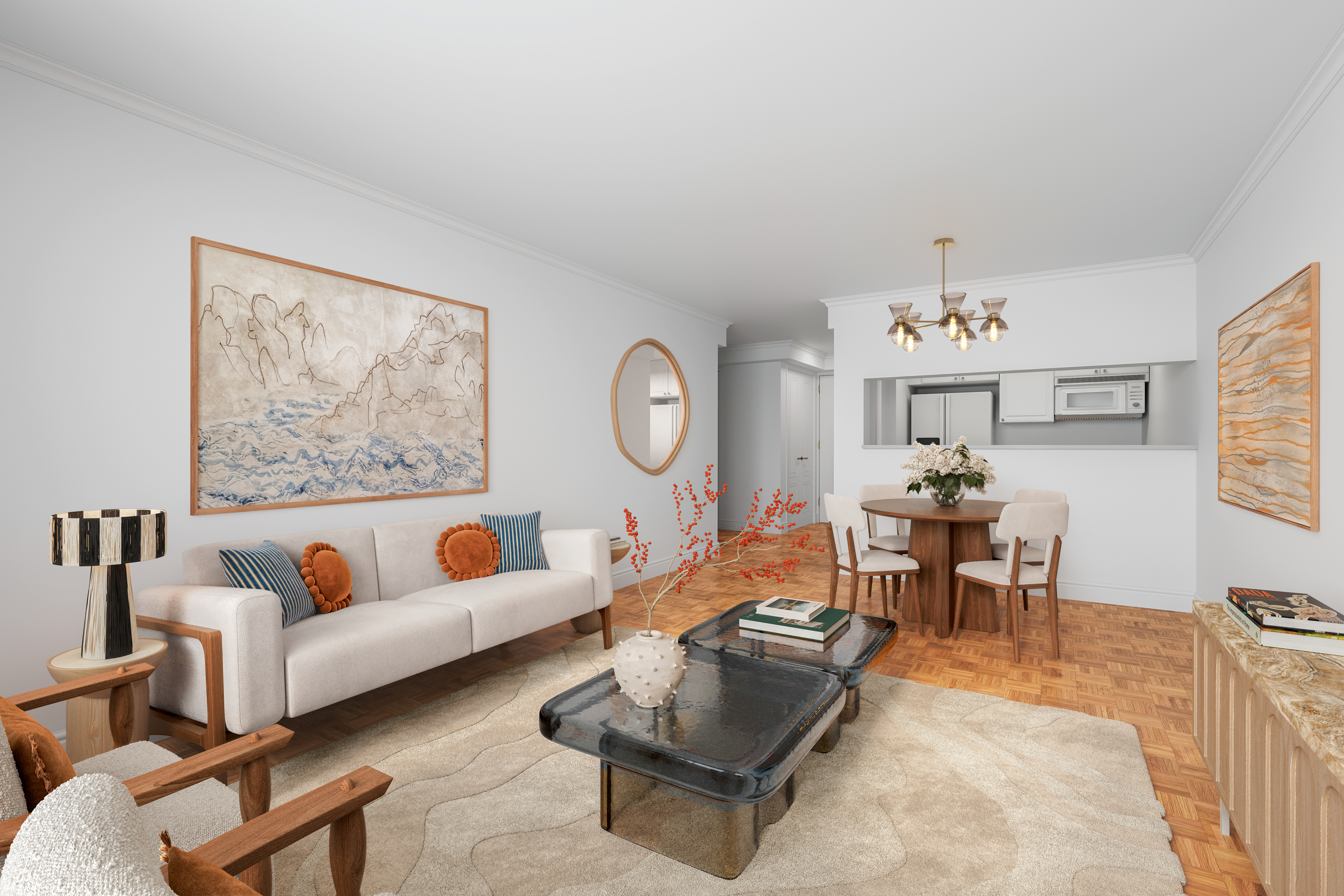 404 East 76th Street, Unit 4H Manhattan, NY 10021 - Photo 3 of 10 a living room with furniture a rug and a window