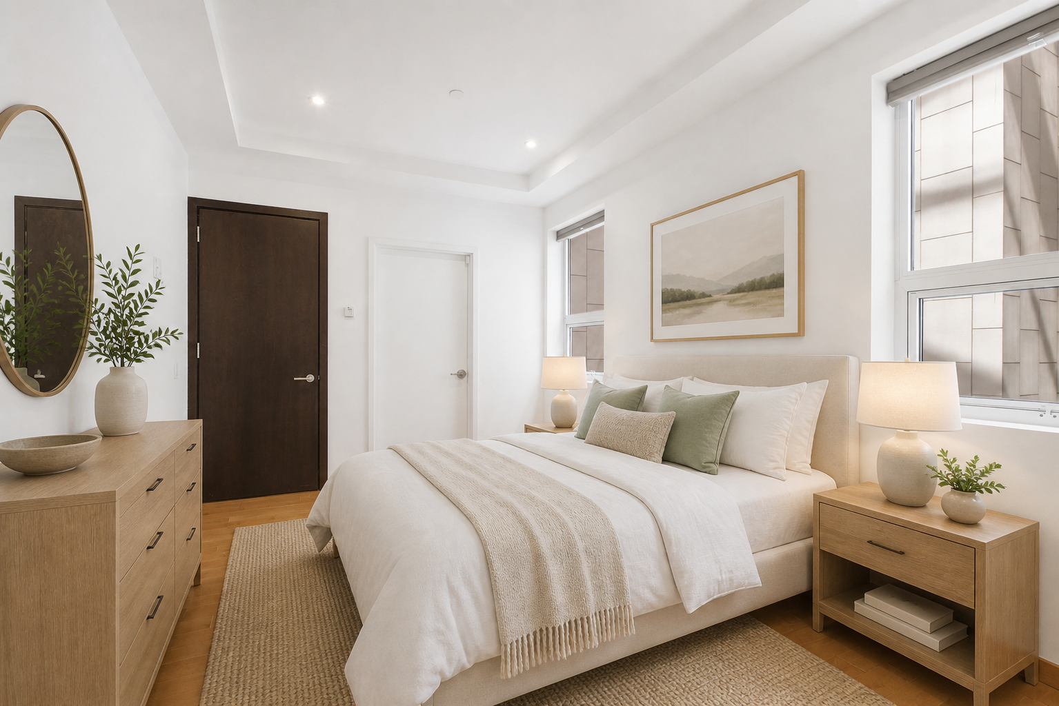 135 West 4th Street, Unit 3W Manhattan, NY 10012 - Photo 19 of 24 a bedroom with a bed and a painting on the wall