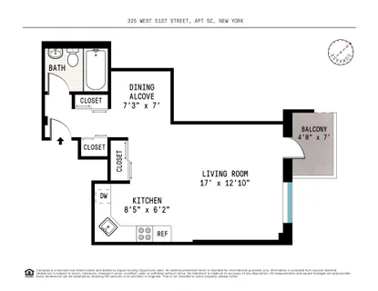 $3,300 | 325 West 51st Street, Unit 5C | Hell's Kitchen