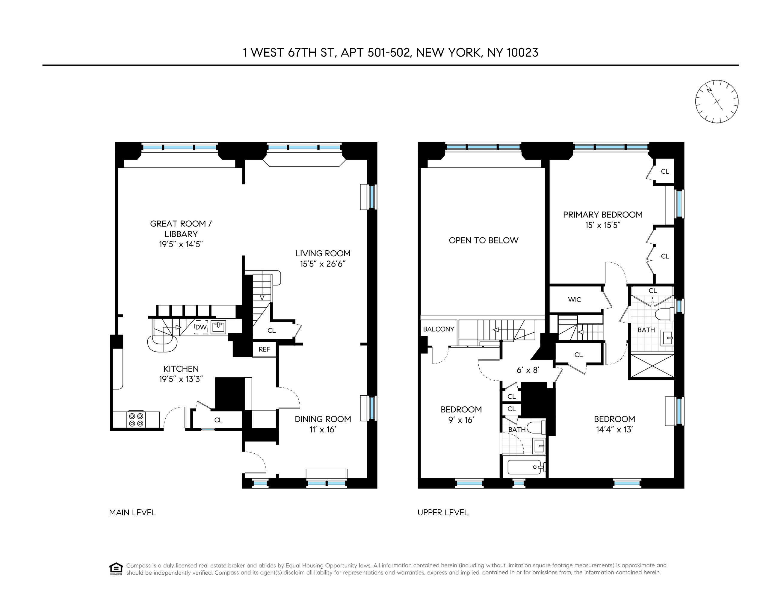 1 West 67th Street, Unit 501/502 Manhattan, NY 10023 - Photo 19 of 19 a picture of a floor plan