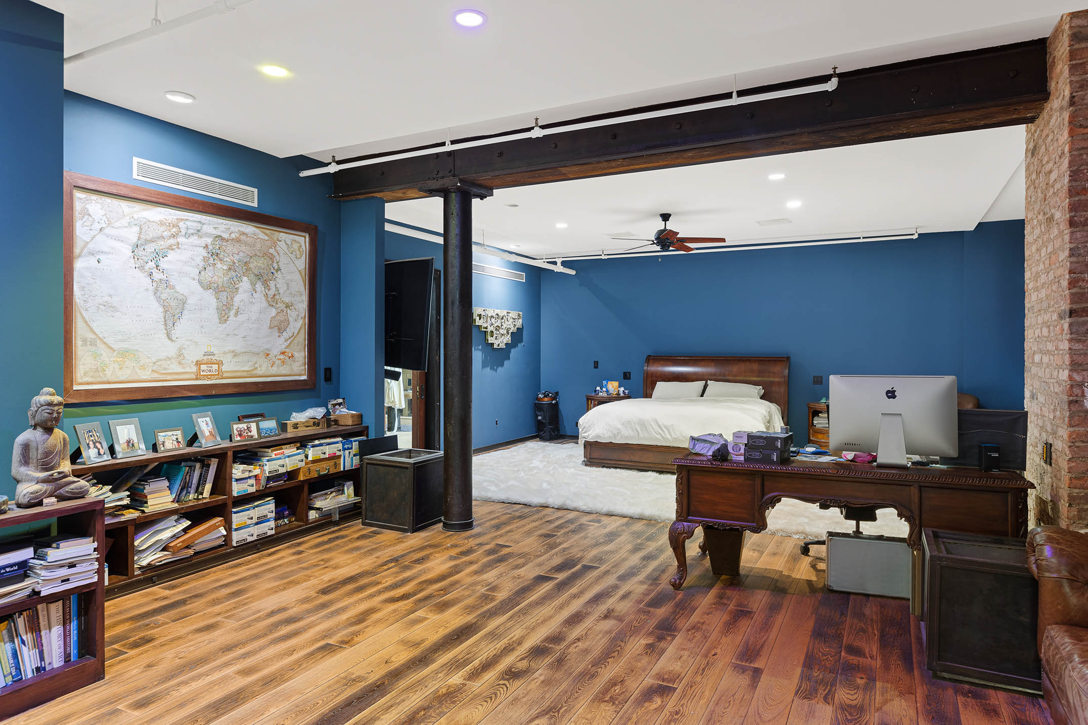 345 West 13th Street, Unit 2DEG Manhattan, NY 10014 - Photo 10 of 14 a bedroom with furniture and wooden floor