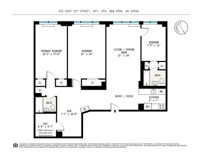 $1,785,000 | 201 East 21st Street, Unit 2FG | Gramercy