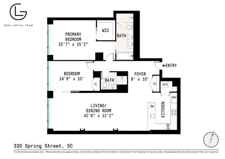 $2,350,000 | 330 Spring Street, Unit 5C | SoHo