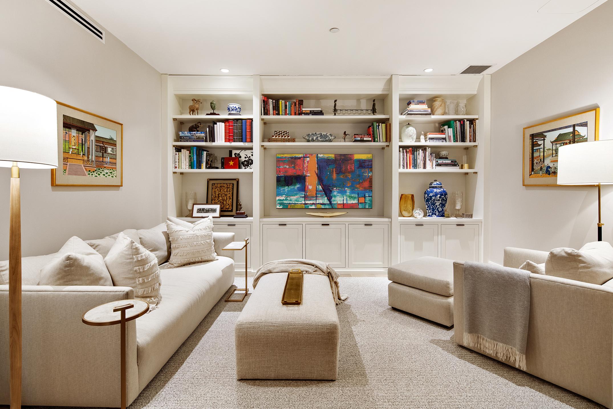 100 Barclay Street, Unit 20D Manhattan, NY 10007 - Photo 6 of 32 a living room with furniture cabinets and window