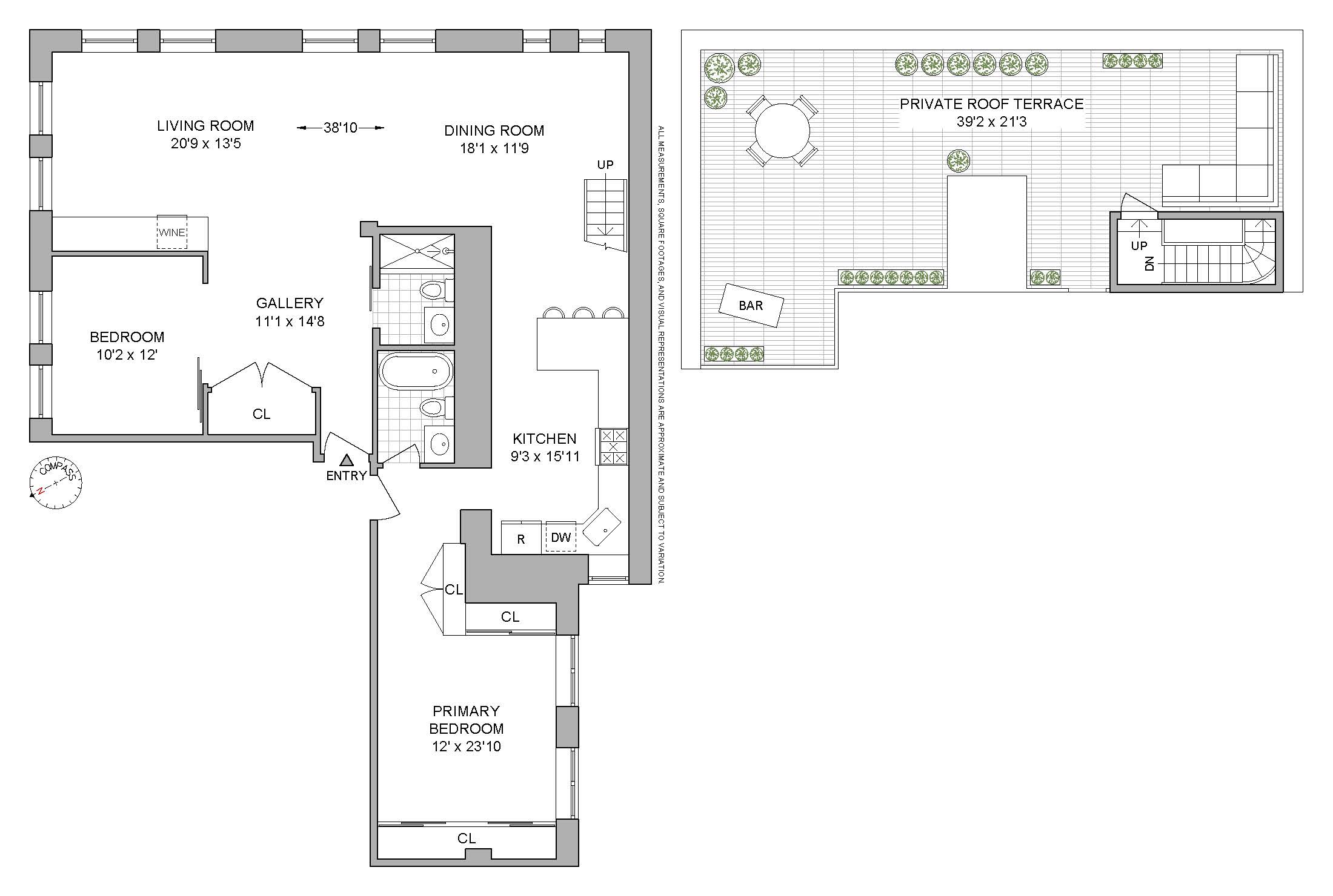300 East 4th Street, Unit 5CD Manhattan, NY 10009 - Photo 11 of 11 a picture of a floor plan
