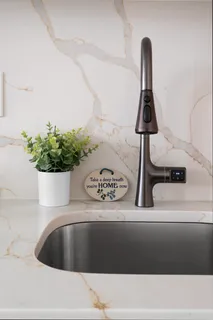 a close view of sink