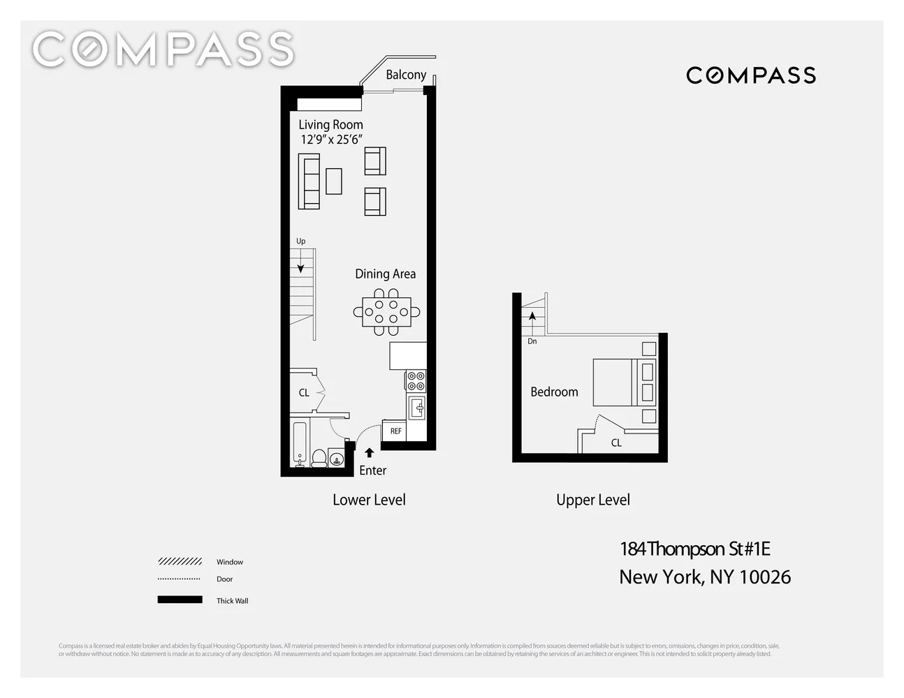 $6,200 | 184 Thompson Street, Unit 1E | Greenwich Village