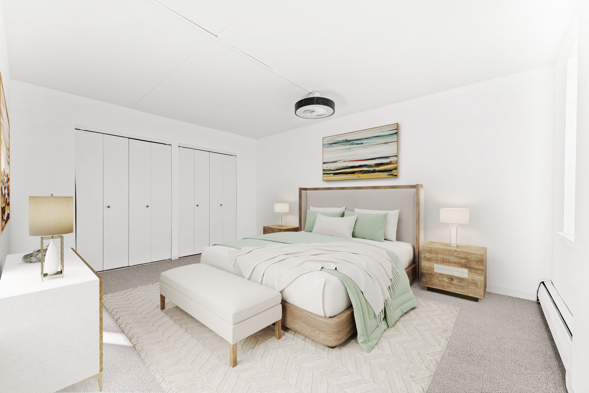 1919 Madison Avenue, Unit 214 Manhattan, NY 10035 - Photo 5 of 19 a bedroom with a bed couch and a window