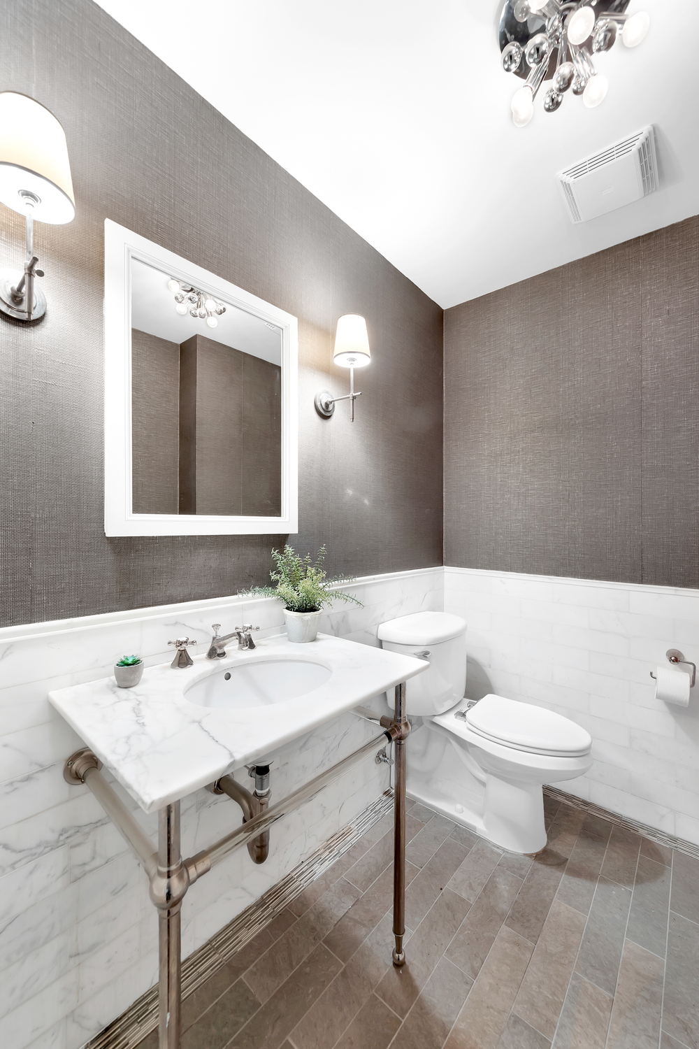 610 West 110th Street, Unit 8AB Manhattan, NY 10025 - Photo 5 of 14 a bathroom with a sink toilet and mirror