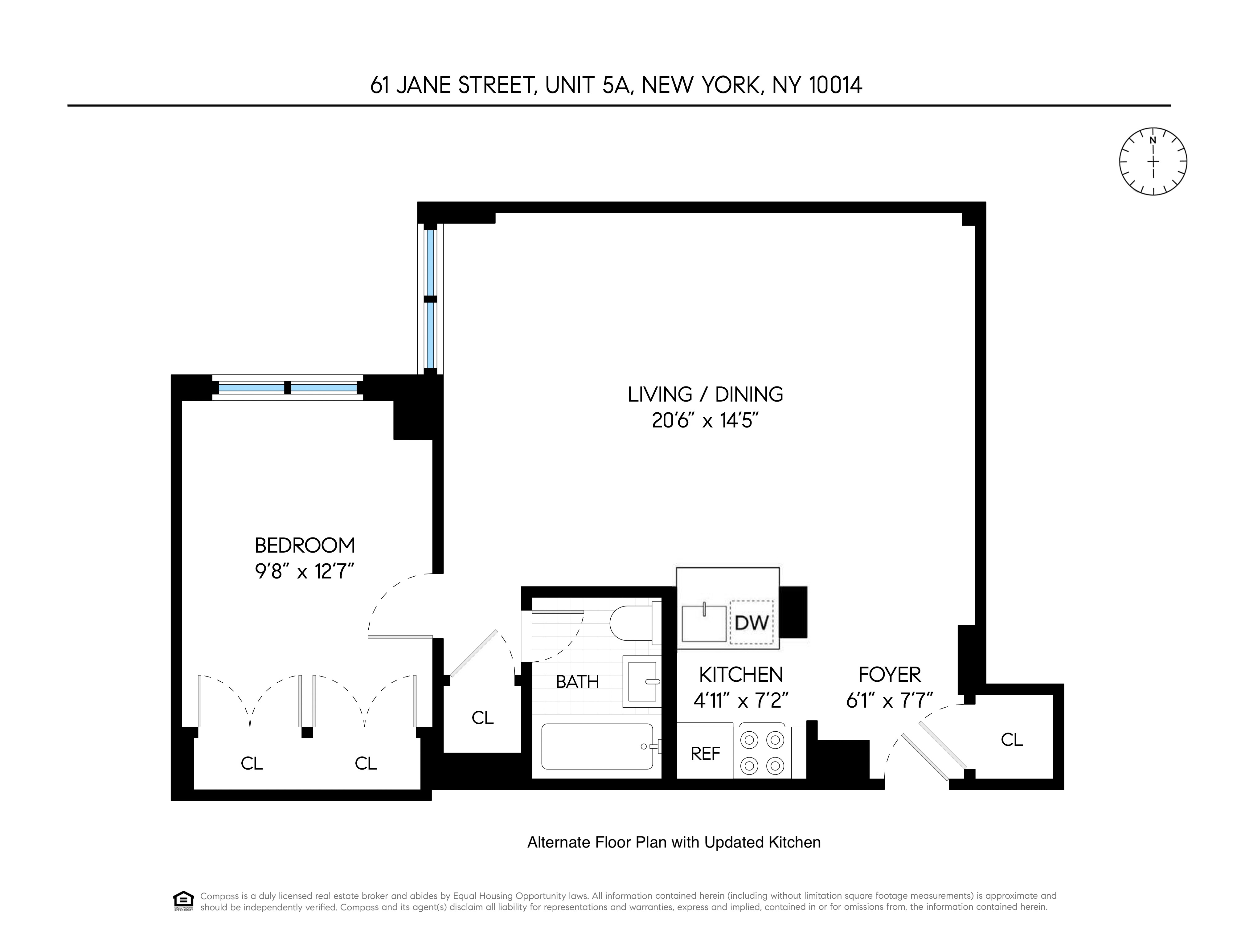 61 Jane Street, Unit 5A Manhattan, NY 10014 - Photo 13 of 13 a picture of a rug with a white wall