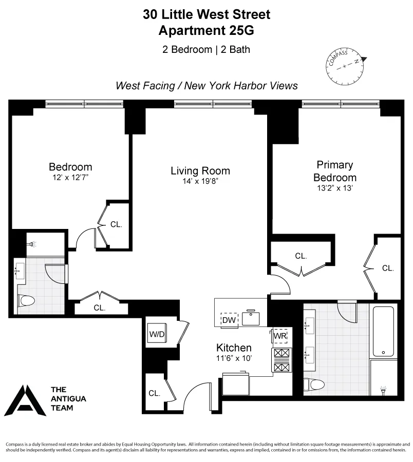 $1,875,000 | 30 West Street, Unit 25G | Battery Park City