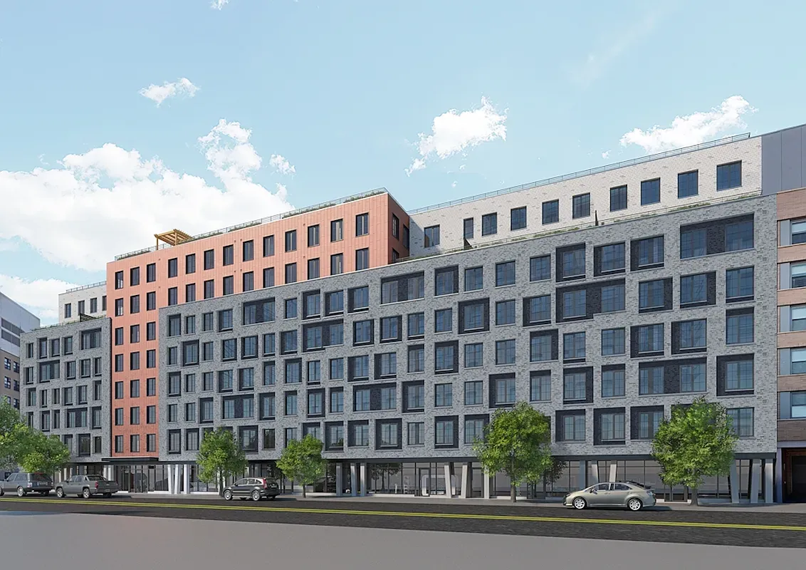 a front view of a building