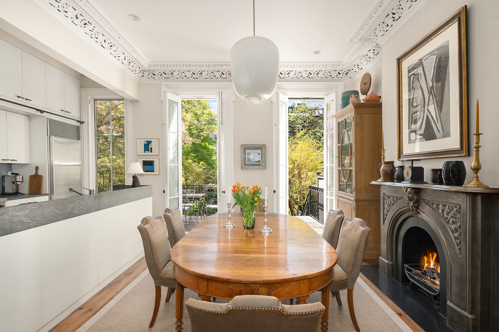 204 Warren Street Brooklyn, NY 11201 - Photo 6 of 29 a view of a dining room with furniture window and wooden floor