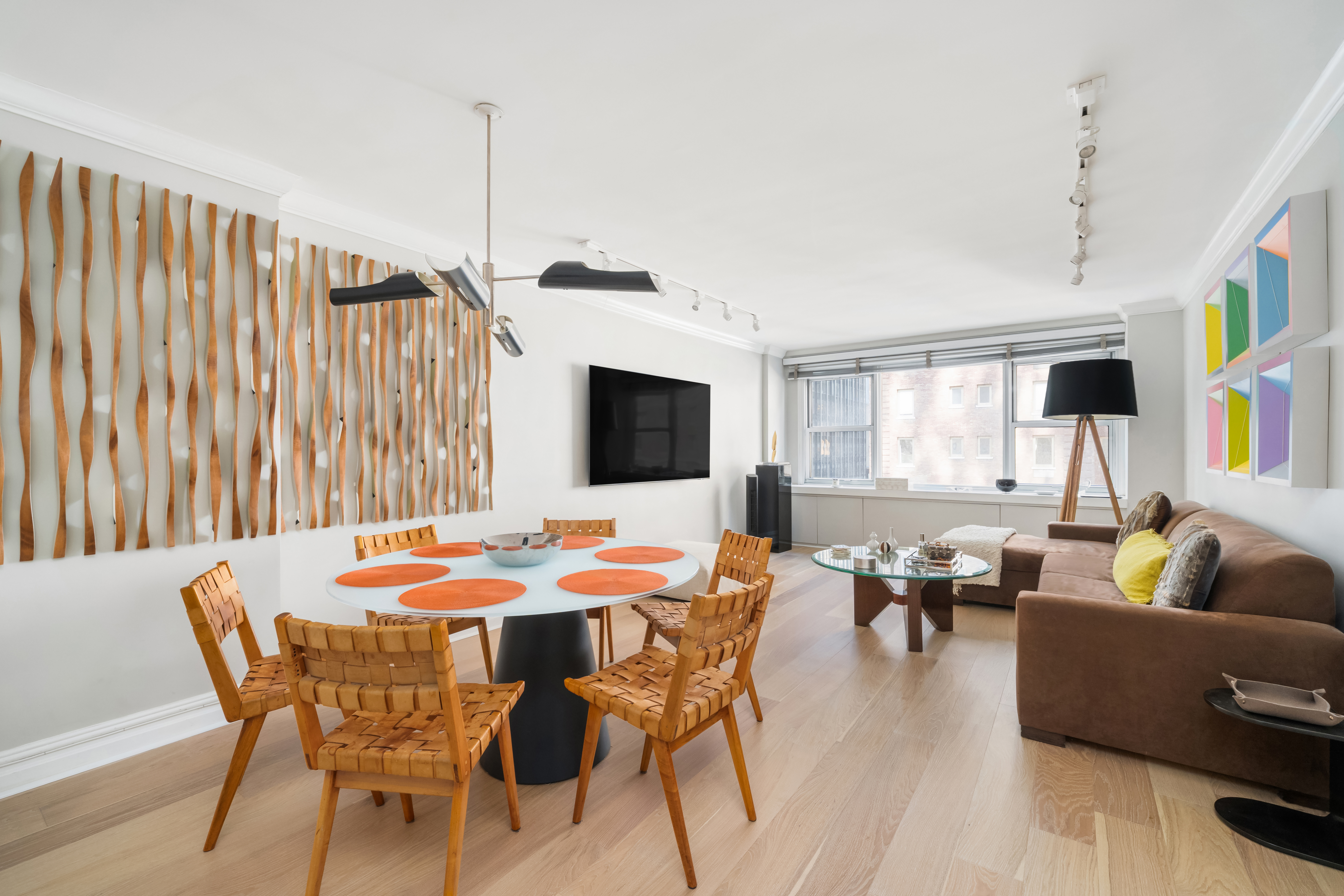 a outdoor space with furniture